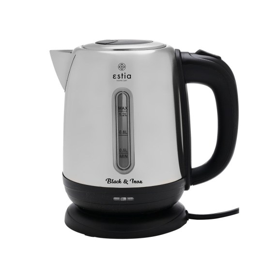Estia Βραστήρας Black & Inox Ανοξείδωτος 1.2Lt 1.630W