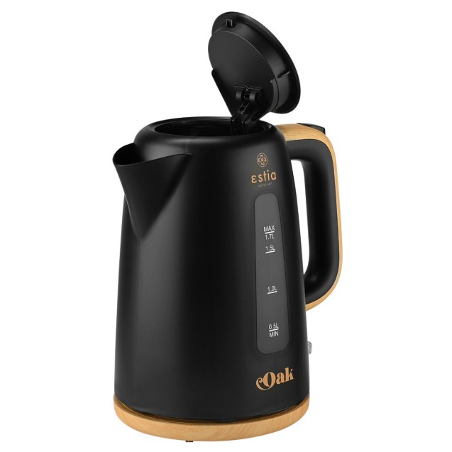 Estia Βραστήρας Oak Πλαστικός 2200W 1.7Lt Μαύρος