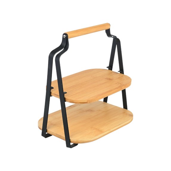 Estia Δίσκος Σερβιρίσματος Bamboo Essentials Διώροφος