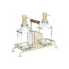 Estia Δοχεία Υγρού Πιάτων Allure 2X300Ml Με Μεταλλική Βάση & Θήκη Για Σφουγγάρι Ivory