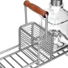 Estia Δοχείο Υγρού Πιάτων Allure 2X300Ml Με Μεταλλική Βάση & Θήκη Για Σφουγγάρι Ασημί