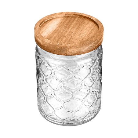 Estia Δοχείο Αποθήκευσης Allure Γυάλινο 700Ml 14X10Cm Ανάγλυφο