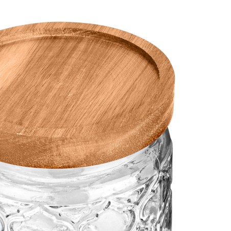 Estia Δοχείο Αποθήκευσης Allure Γυάλινο 700Ml 14X10Cm Ανάγλυφο