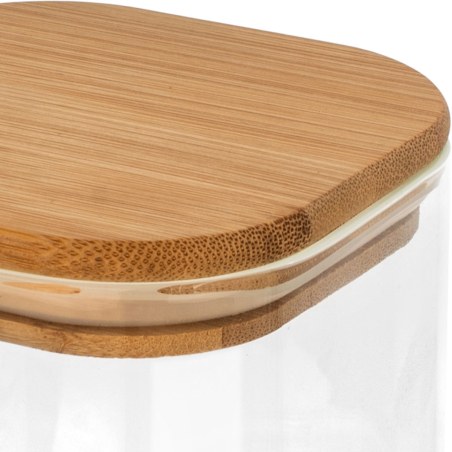 Estia Δοχείο Αποθήκευσης Bamboo Essentials 550Ml Γυάλινο Με Καπάκι