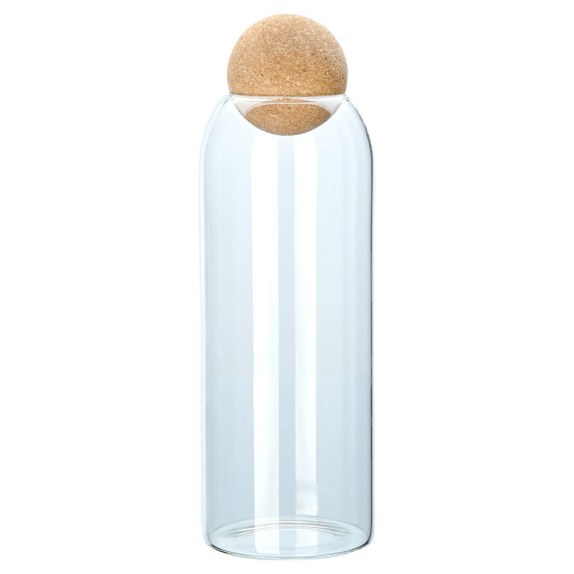 Estia Δοχείο Αποθήκευσης Γυάλινο 1300Ml Με Καπάκι Φελλού