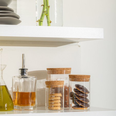 Estia Δοχείο Αποθήκευσης Γυάλινο 150Ml Με Καπάκι Φελλού