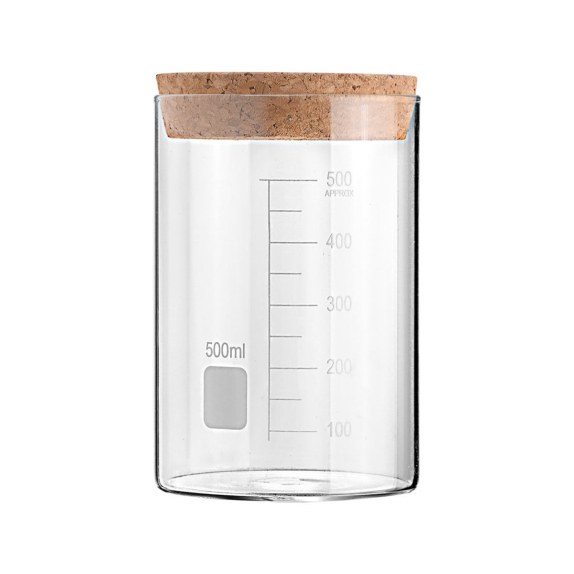 Estia Δοχείο Αποθήκευσης Γυάλινο 500Ml Με Καπάκι Φελλού