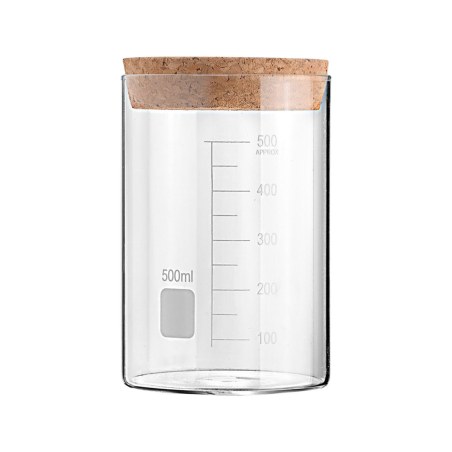 Estia Δοχείο Αποθήκευσης Γυάλινο 500Ml Με Καπάκι Φελλού