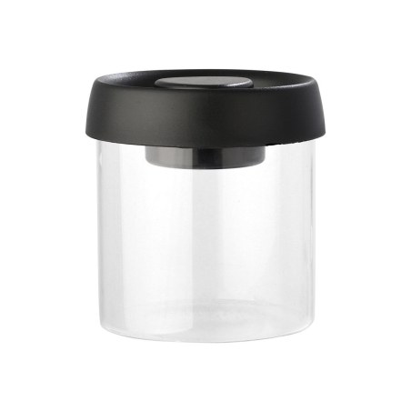 Estia Δοχείο Αποθήκευσης Κενού Αέρος Γυάλινο 450Ml Με Καπάκι Μαύρο