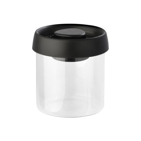 Estia Δοχείο Αποθήκευσης Κενού Αέρος Γυάλινο 450Ml Με Καπάκι Μαύρο
