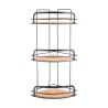Estia Εταζέρα Bamboo Essentials Μεταλλική Γωνιακή 3 Θέσεων 49X19.5X19.5Cm
