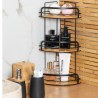 Estia Εταζέρα Bamboo Essentials Μεταλλική Γωνιακή 3 Θέσεων 49X19.5X19.5Cm