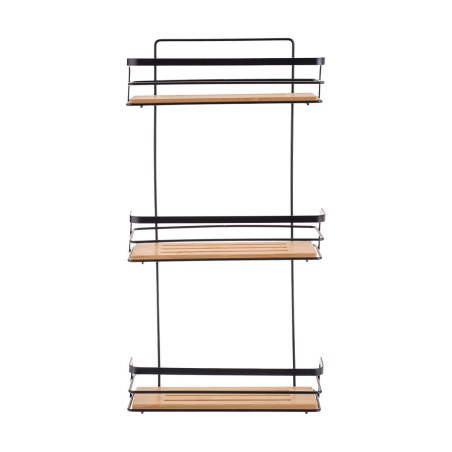 Estia Εταζέρα Bamboo Essentials Μεταλλική Ίσια 3 Θέσεων 25.5X10.5X49Cm Μαύρη