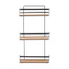 Estia Εταζέρα Bamboo Essentials Μεταλλική Ίσια 3 Θέσεων 25.5X10.5X49Cm Μαύρη