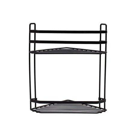 Estia Εταζέρα Elegant Μεταλλική Γωνιακή 2 Θέσεων 32X28X18Cm Μαύρη