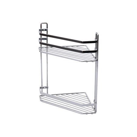 Estia Εταζέρα Elegant Μεταλλική Γωνιακή 2 Θέσεων 32X28X18Cm Χρωμίου