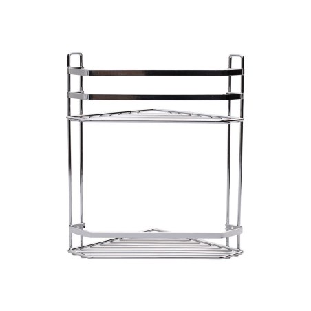 Estia Εταζέρα Elegant Μεταλλική Γωνιακή 2 Θέσεων 32X28X18Cm Χρωμίου