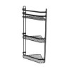 Estia Εταζέρα Elegant Μεταλλική Γωνιακή 3 Θέσεων 54X28X18Cm Μαύρη