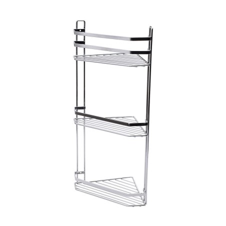 Estia Εταζέρα Elegant Μεταλλική Γωνιακή 3 Θέσεων 54X28X18Cm Χρωμίου