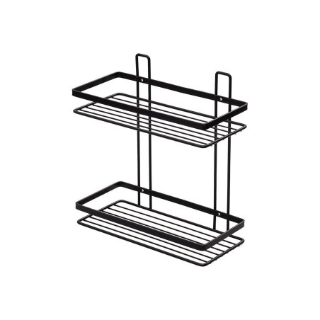 Estia Εταζέρα Elegant Μεταλλική Ίσια 2 Θέσεων 27X25X12.5Cm Μαύρη