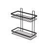 Estia Εταζέρα Elegant Μεταλλική Ίσια 2 Θέσεων 27X25X12.5Cm Μαύρη