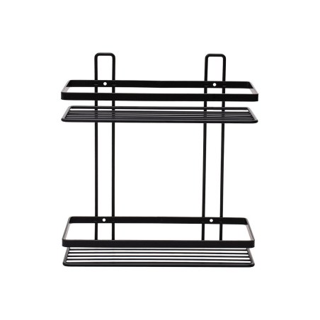 Estia Εταζέρα Elegant Μεταλλική Ίσια 2 Θέσεων 27X25X12.5Cm Μαύρη