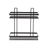 Estia Εταζέρα Elegant Μεταλλική Ίσια 2 Θέσεων 27X25X12.5Cm Μαύρη