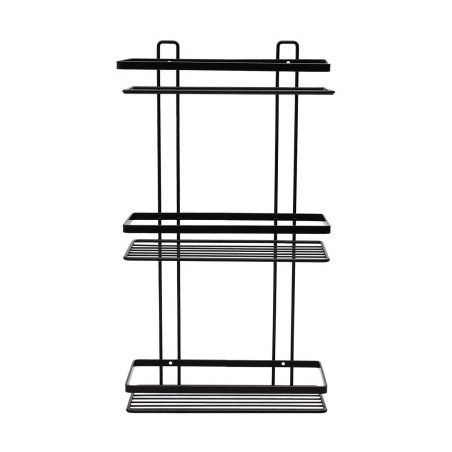 Estia Εταζέρα Elegant Μεταλλική Ίσια 3 Θέσεων 46X25X12.5Cm Μαύρη
