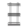 Estia Εταζέρα Elegant Μεταλλική Ίσια 3 Θέσεων 46X25X12.5Cm Μαύρη