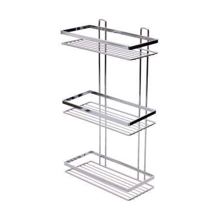 Estia Εταζέρα Elegant Μεταλλική Ίσια 3 Θέσεων 46X25X12.5Cm Χρωμίου