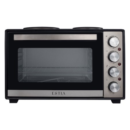 Estia Ηλεκτρικό Φουρνάκι Multicook Compact 3600W 38Lt Με 2 Εστίες Και Αντικολλητικό Εσωτερικό