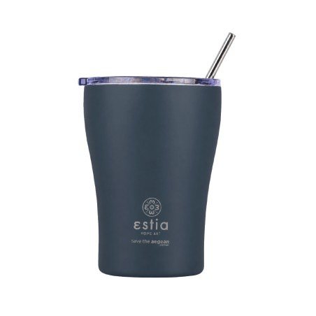 Estia Θερμός Coffee Mug Save The Aegean 350Ml Indigo