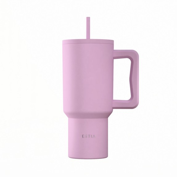 Estia Θερμός Straw Tumbler Xl Save The Aegean 900Ml Lavender