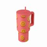 Estia Θερμός Straw Tumbler Xl Save The Aegean 900Ml Orange Pop