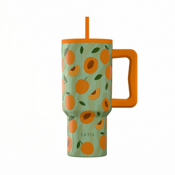 Estia Θερμός Straw Tumbler Xl Save The Aegean 900Ml Peach...