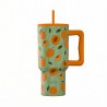 Estia Θερμός Straw Tumbler Xl Save The Aegean 900Ml Peach Garden