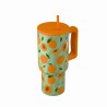 Estia Θερμός Straw Tumbler Xl Save The Aegean 900Ml Peach Garden