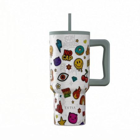 Estia Θερμός Straw Tumbler Xl Save The Aegean 900Ml Urban Vibes