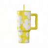 Estia Θερμός Straw Tumbler Xl Save The Aegean 900Ml Yellow Daisy
