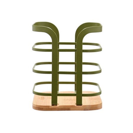 Estia Θήκη Για Κουτάλες Bamboo Essentials Μεταλλική 12X12X14.5Cm λαδί