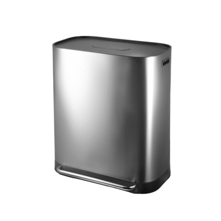 Estia Κάδος Απορριμμάτων Duoprime Soft Close 60Lt Με Δυο Δοχεία 30&30Lt Inox
