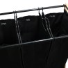 Estia Καλάθι Άπλυτων Bamboo Essentials 102Lt 3 Θέσεων 68X40X76Cm Μαύρο