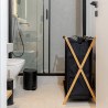 Estia Καλάθι Άπλυτων Bamboo Essentials 102Lt 3 Θέσεων 68X40X76Cm Μαύρο