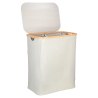Estia Καλάθι Άπλυτων Bamboo Essentials 144Lt Με Καπάκι Και 2 Mesh Bags 56X37X68Cm Γκρι