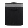 Estia Καλάθι Άπλυτων Bamboo Essentials 60Lt Πτυσσόμενο Ορθογώνιο Μαύρο Νέα Πλέξη