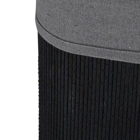 Estia Καλάθι Άπλυτων Bamboo Essentials 60Lt Πτυσσόμενο Ορθογώνιο Μαύρο Νέα Πλέξη