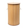 Estia Καλάθι Άπλυτων Bamboo Essentials Πτυσσόμενο Στρογγυλό 57Lt