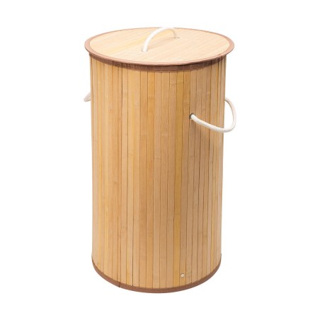 Estia Καλάθι Άπλυτων Bamboo Essentials Πτυσσόμενο Στρογγυλό 57Lt