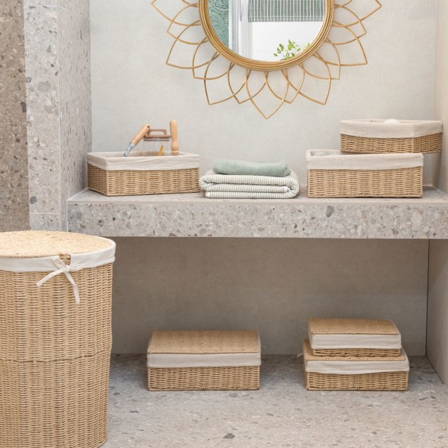 Estia Καλάθι Άπλυτων Botanica 40X40X50Cm Me...