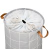 Καλάθι Άπλυτων Checkered 60Lt Πτυσσόμενο Με Χερούλια 40X40X50Cm